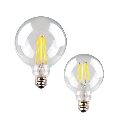 Spherical LED Clear Globes Dimmable